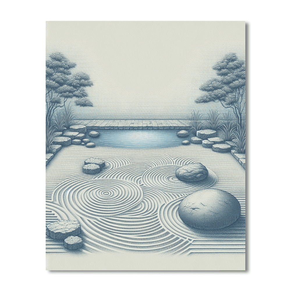 Meditative Zen Reflection Number Painting