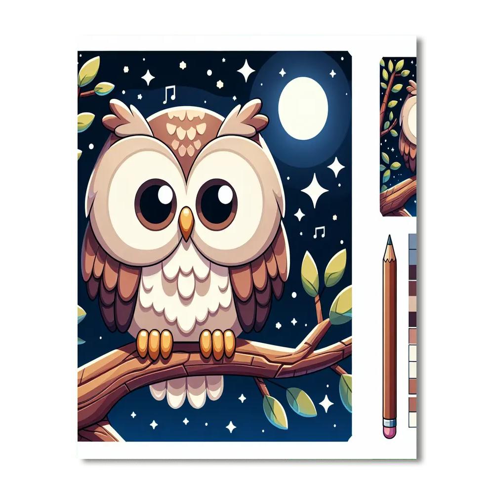 Charming Woodland Owl Paint By Numbers Kits