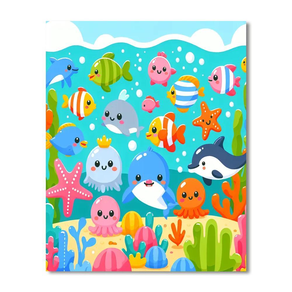 Charming Underwater Wonderland Paint By Numbers Kits
