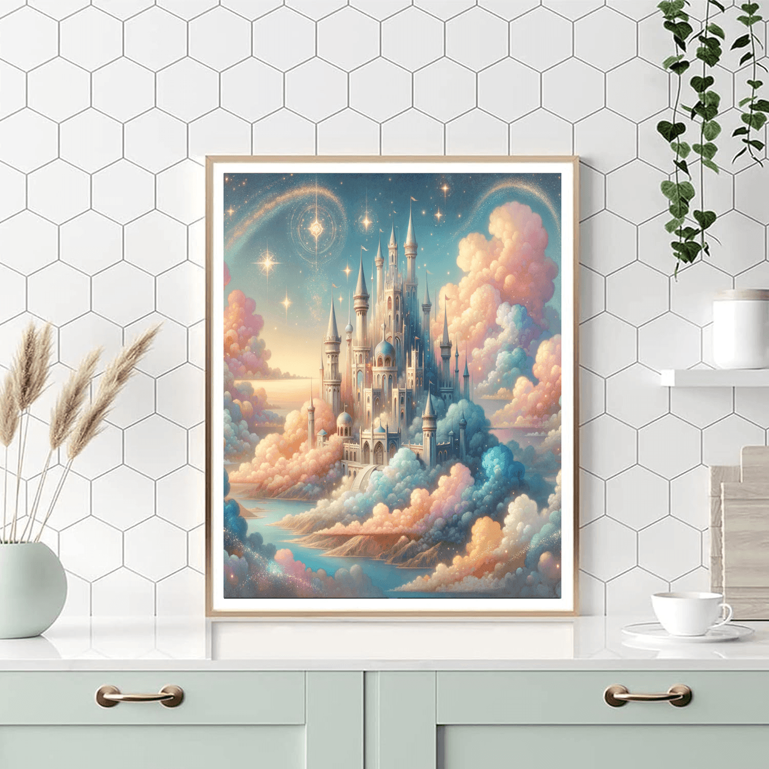 Fantasy Castle On The Hill Paint By Number