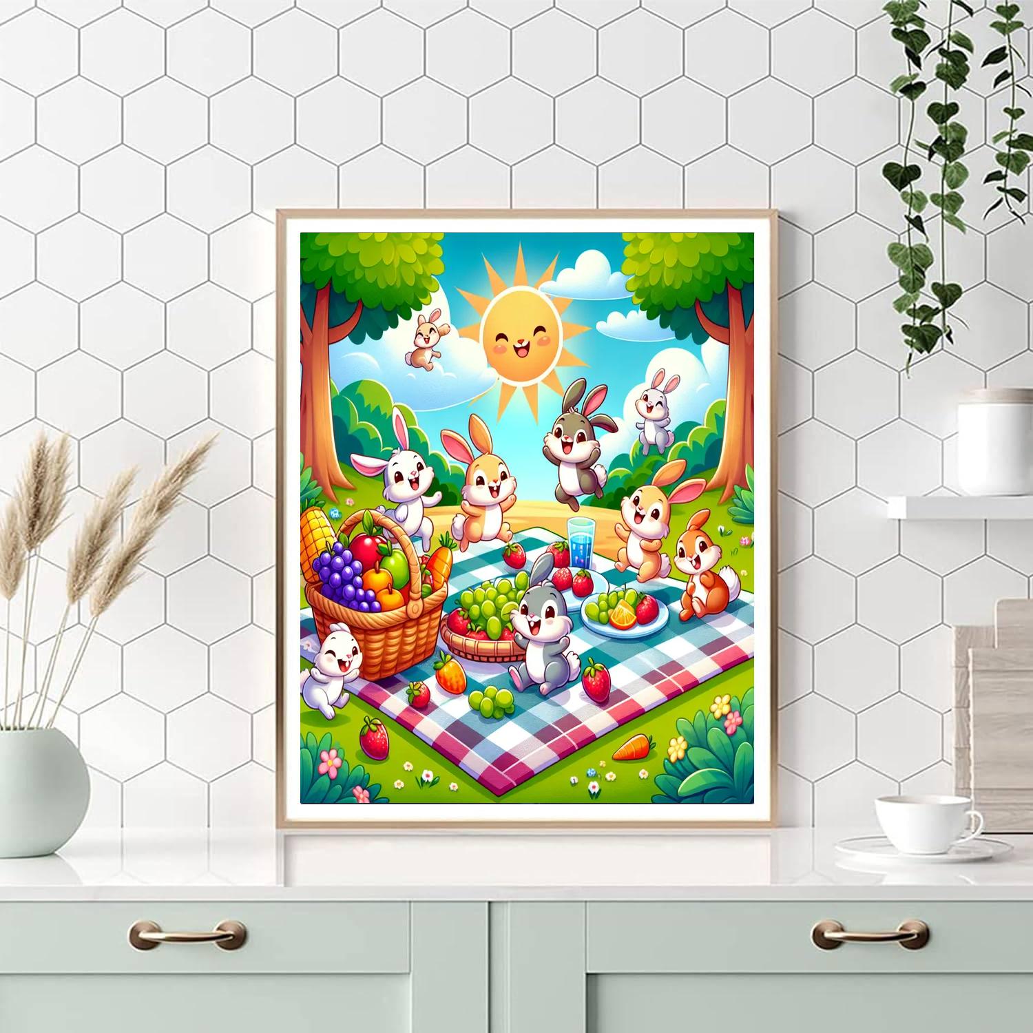 Charming Picnic Scene Numbered Painting Kits
