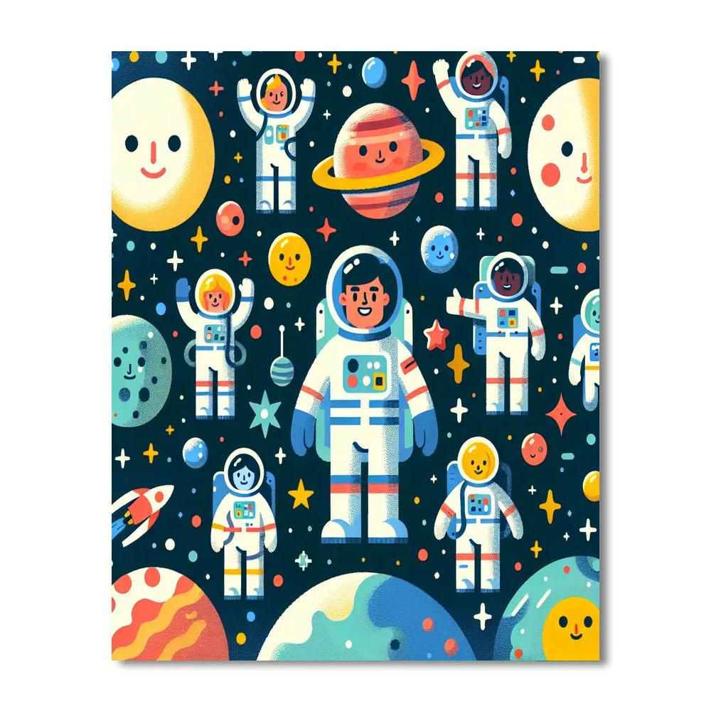 Grand Galactic Voyage Paint By Numbers Art