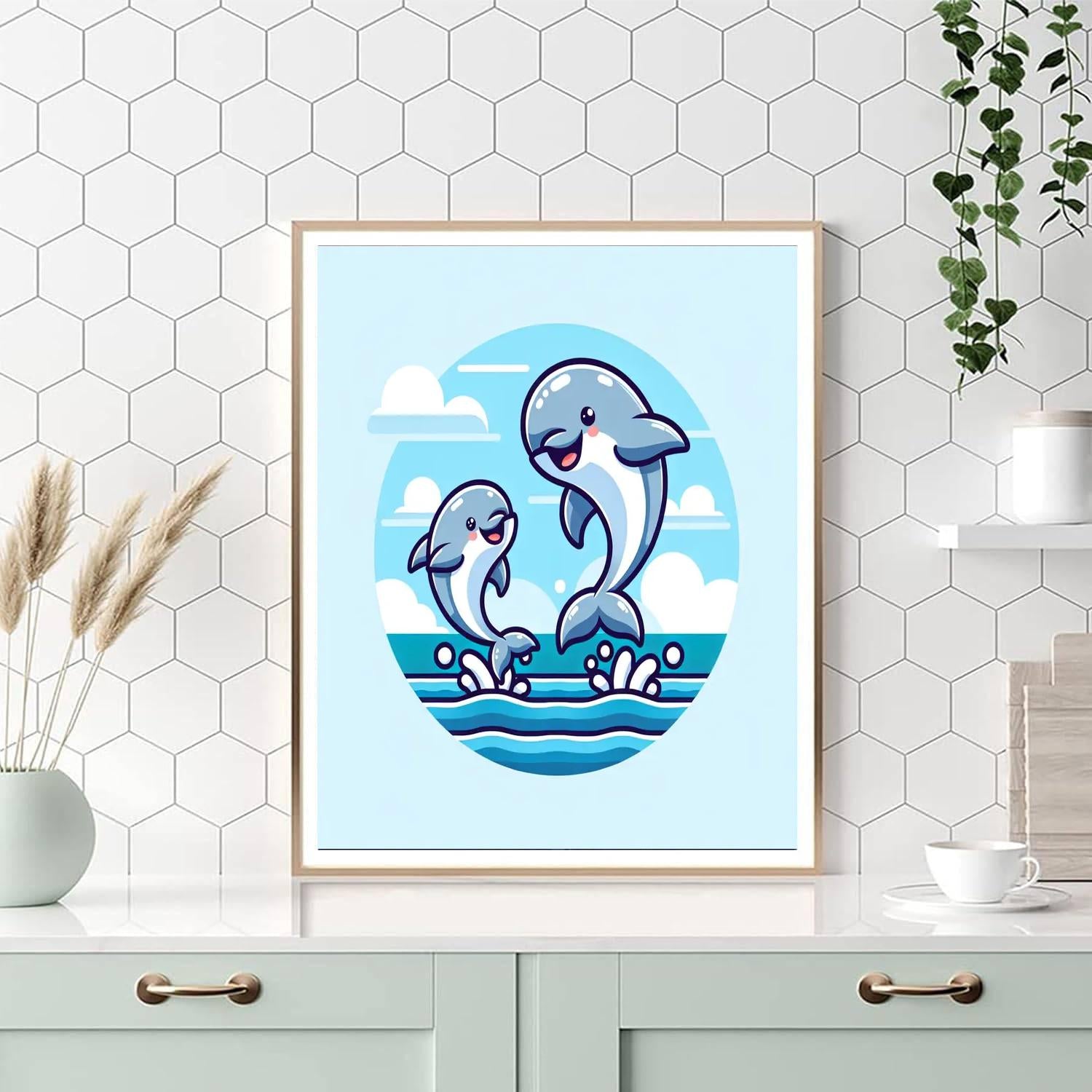 Adventure With Dolphins Painting By Numbers Kit