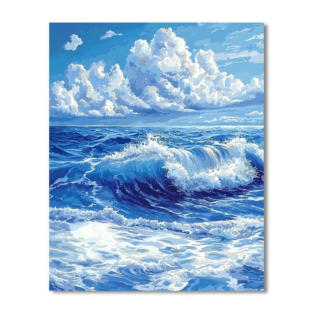 Michelangelo Inspired Ocean's Grace  Paint By Color