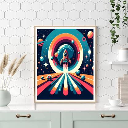Space Frontier Paint By Numbers Art