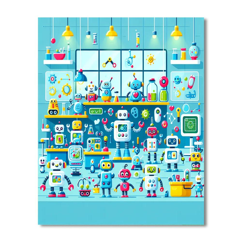 Robot Lab Number Painting