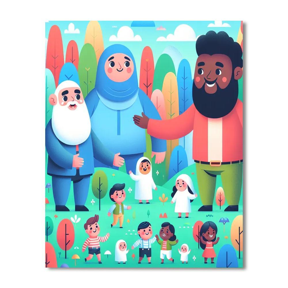 Adventures With Friendly Giants Paint By Numbers Art