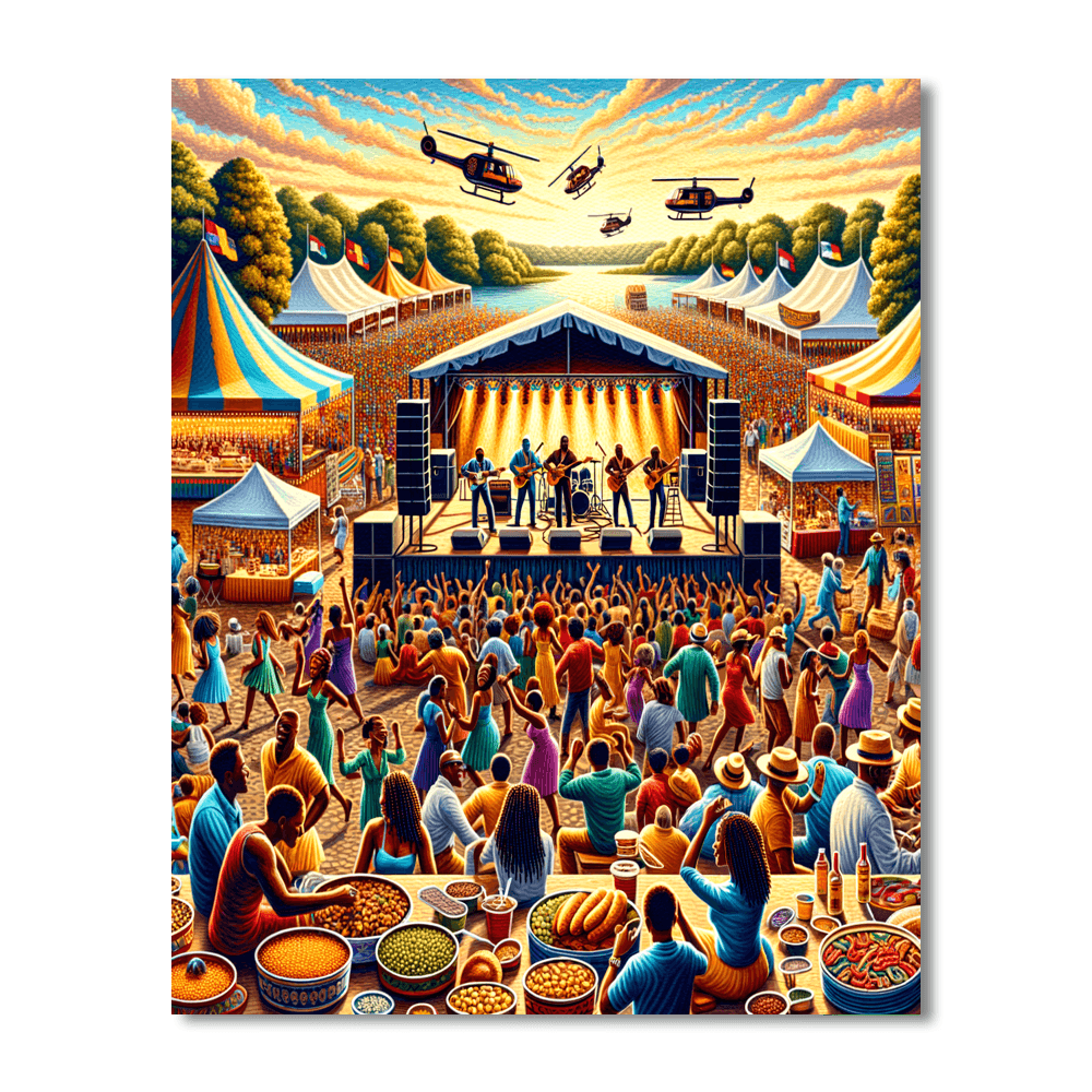 The New Orleans Jazz & Heritage Festival - United States Numbered Painting Kits