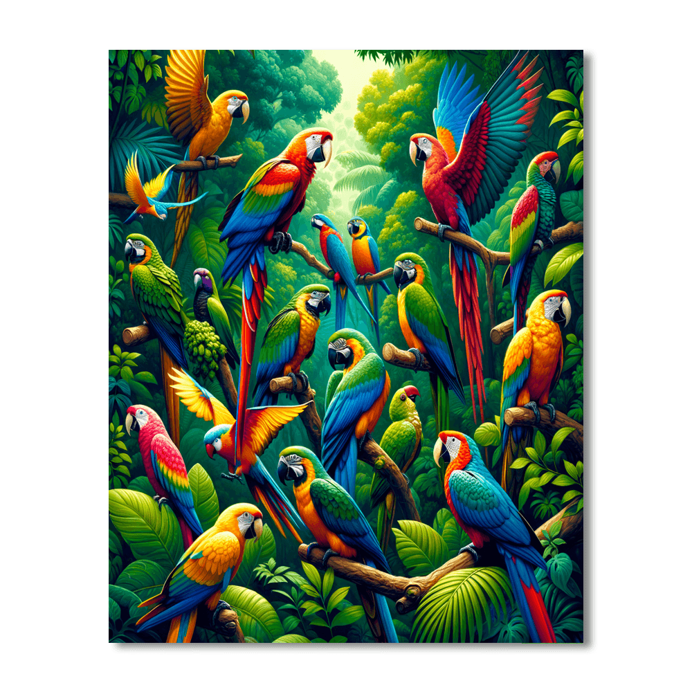 Exotic Bird Sanctuary Paint By Number