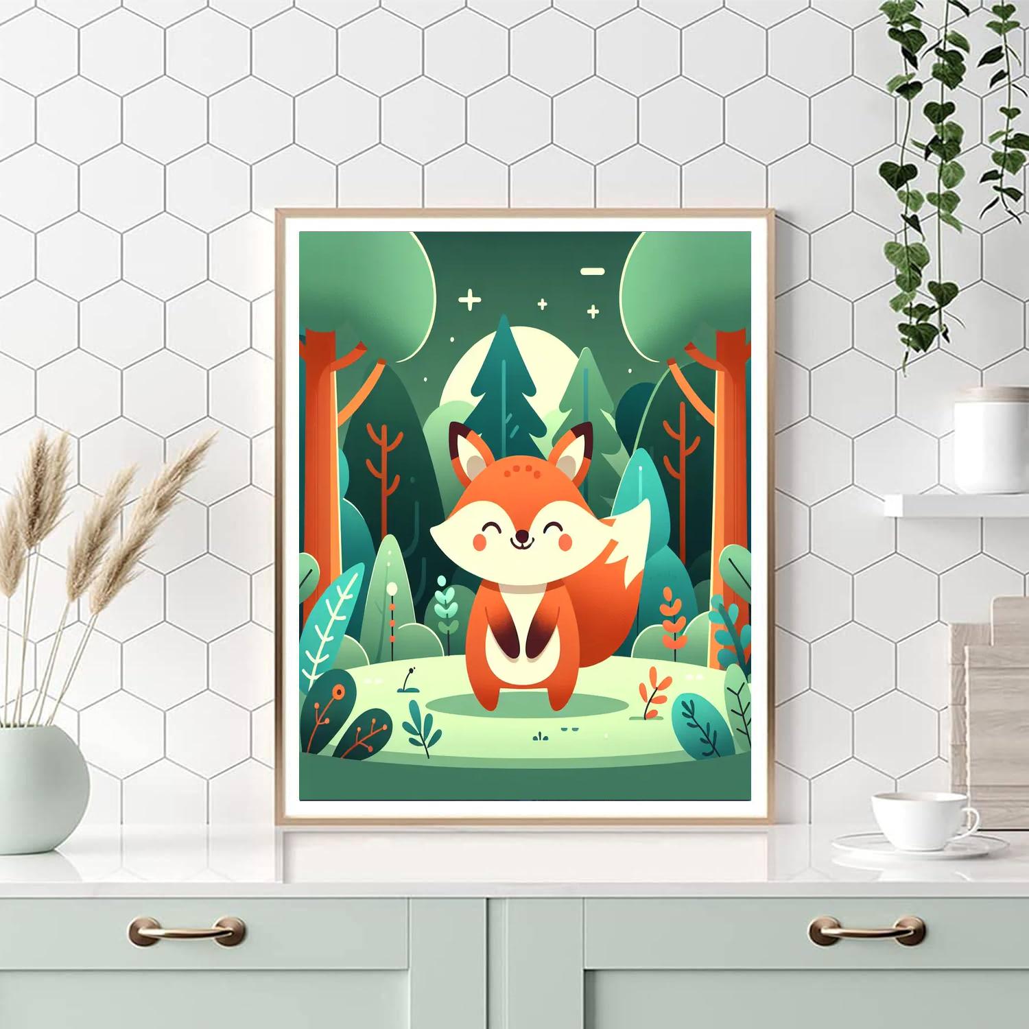 Cute Fox DIY Paint By Numbers