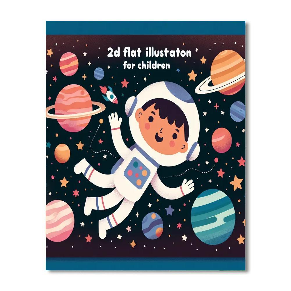 Outer Space Explorer Paint By Numbers Art