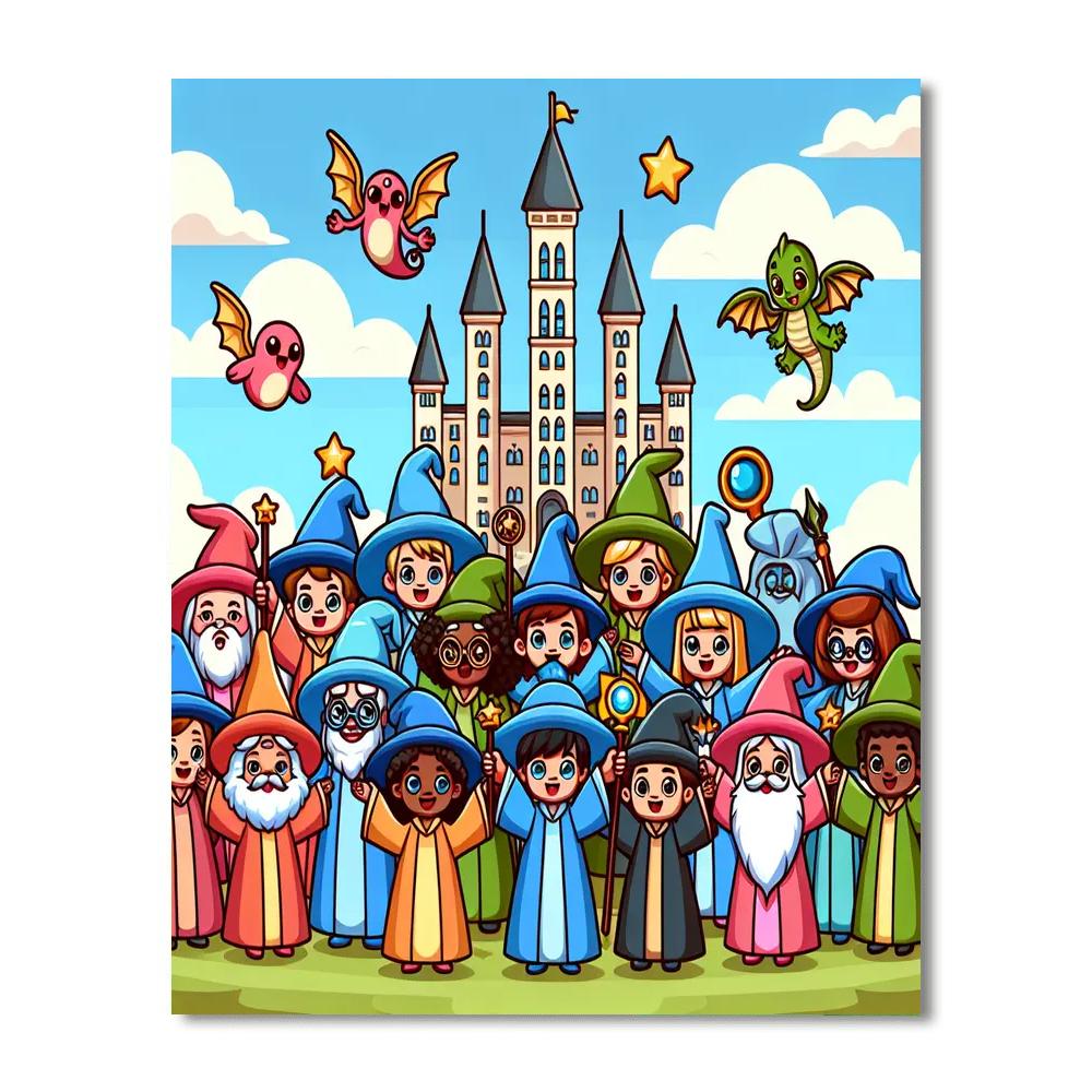 Enchanting Wizard Academy Numbered Painting Kits