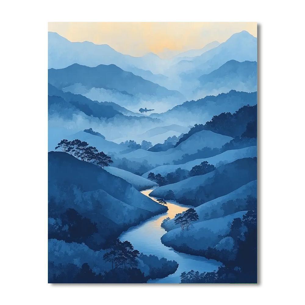 Utagawa Hiroshige Inspired Ebb And Flow Of Nature  Paint By Number