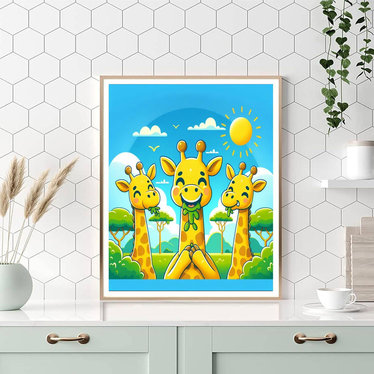 Gentle Giraffes Paint By Number