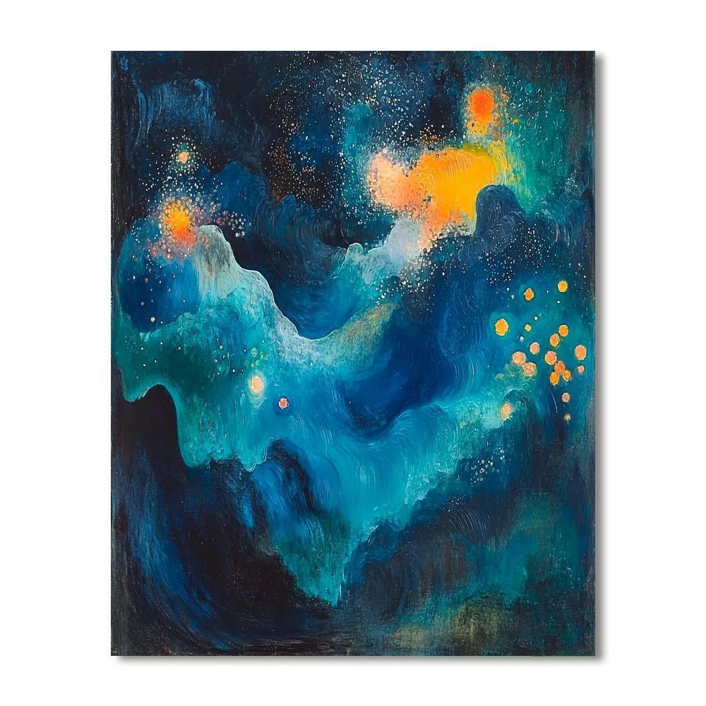 Paul Cézanne Inspired Celestial Garden Dream  Paint By Color