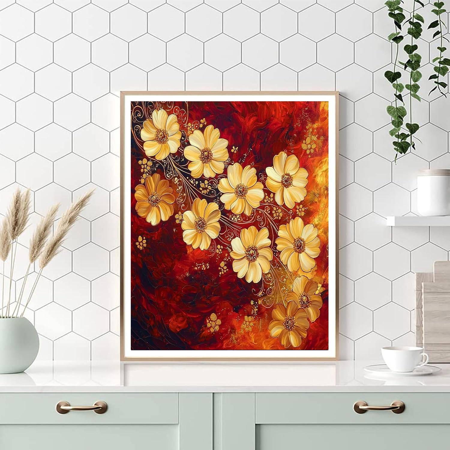 Gustav Klimt Inspired Golden Blossoms Symphony  DIY Paint By Numbers