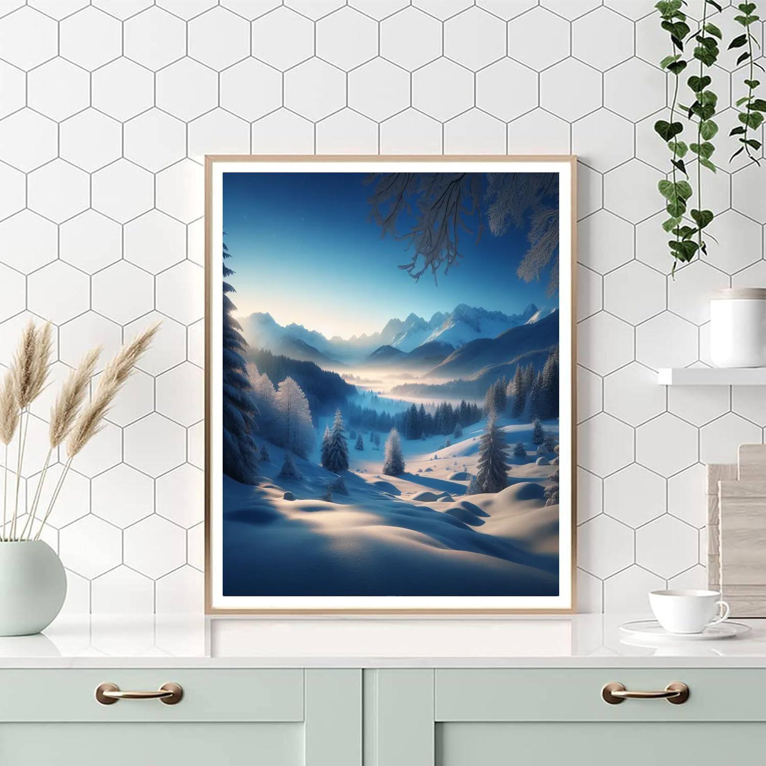 Snowy Alpine Morning Numbered Painting Kits