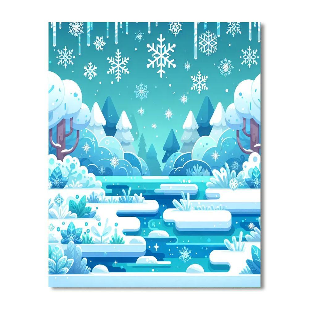 Frosty Fantasy Frolic Paint By Color