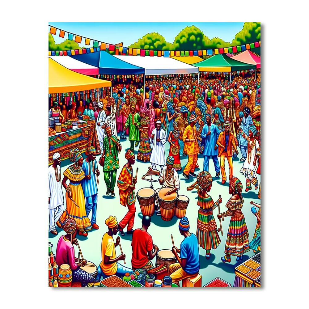 Odunde Festival Paint By Numbers Art