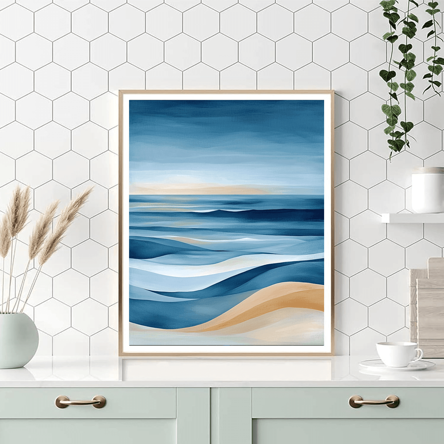 Josef Albers Inspired Modernist Seaside Escape  Paint By Number