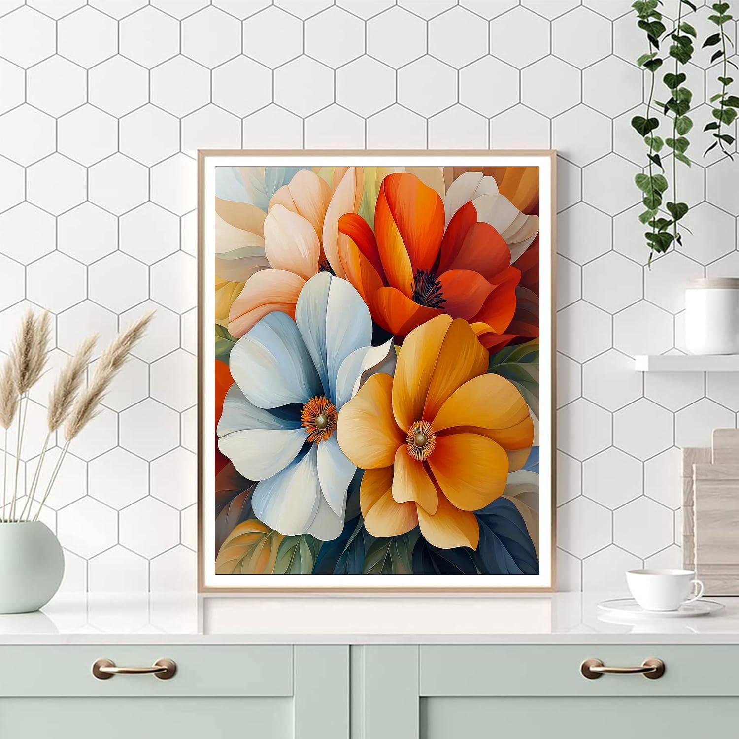 Georgia O'Keeffe Inspired Magical Flora  DIY Paint By Numbers