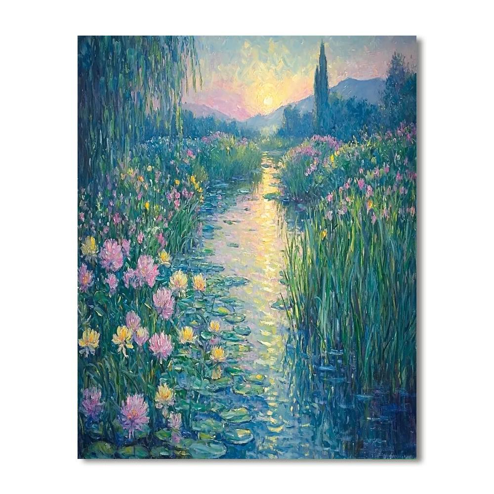 Claude Monet Inspired Monet's Floral Harmony  Paint By Numbers Kits