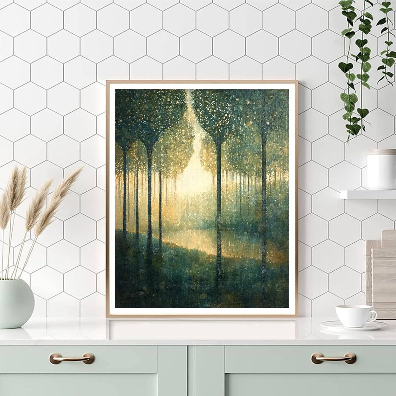Georges Seurat Inspired Tranquil Forests  Paint By Numbers Kits
