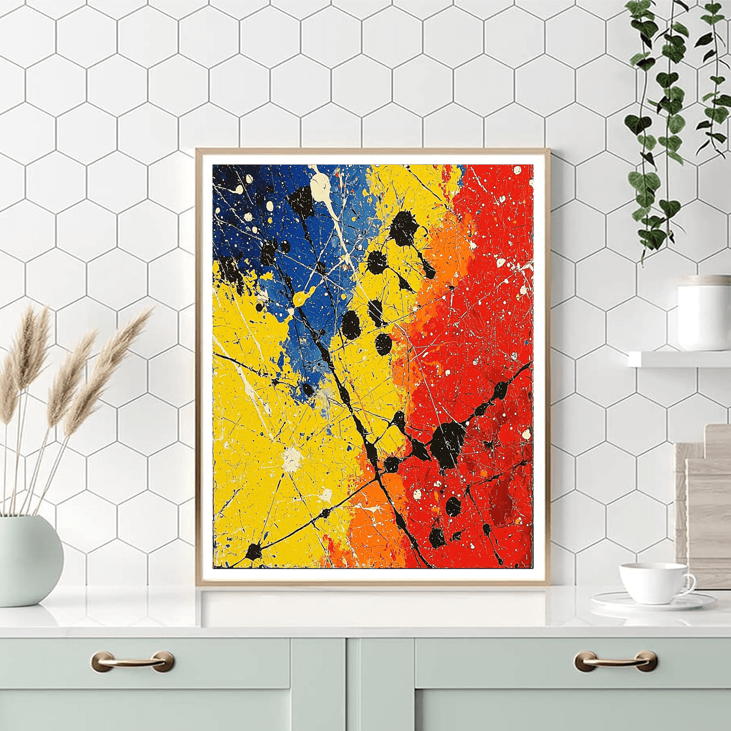 Jackson Pollock Inspired Pollock's Electric Energy  Painting By Numbers Kit