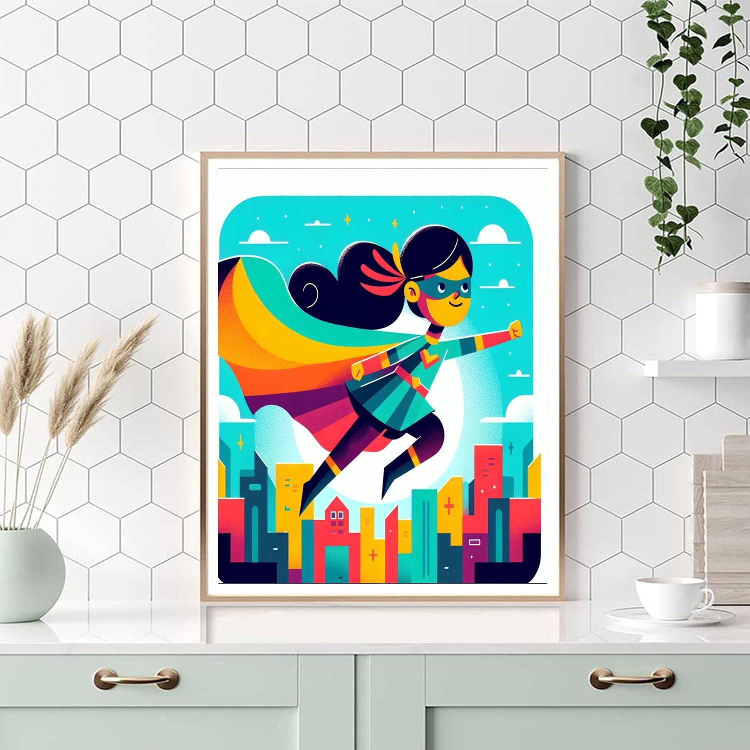 Superhero Adventure Time Paint By Numbers Art
