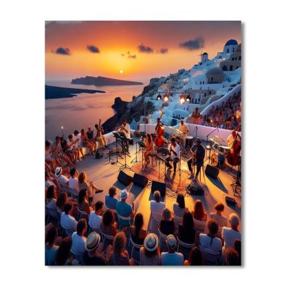 Santorini Jazz Festival - Greece Number Painting