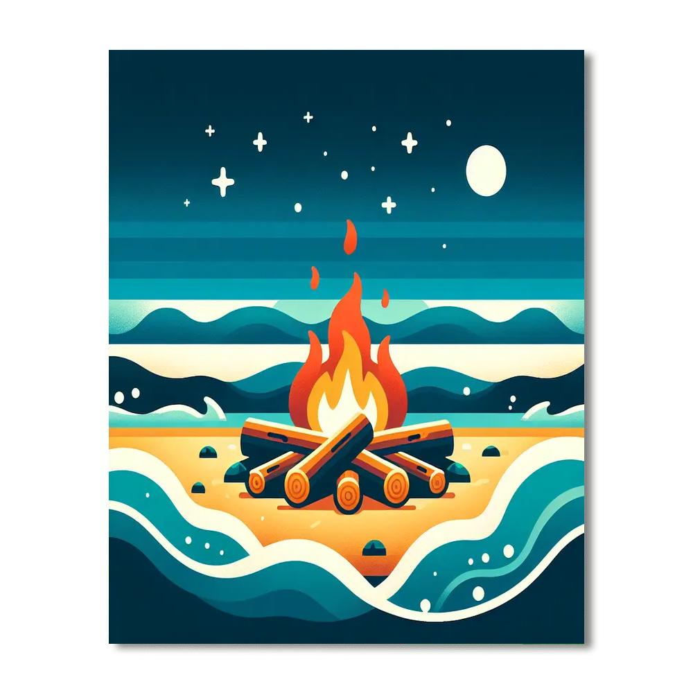 Coastal Campfire Numbered Painting Kits