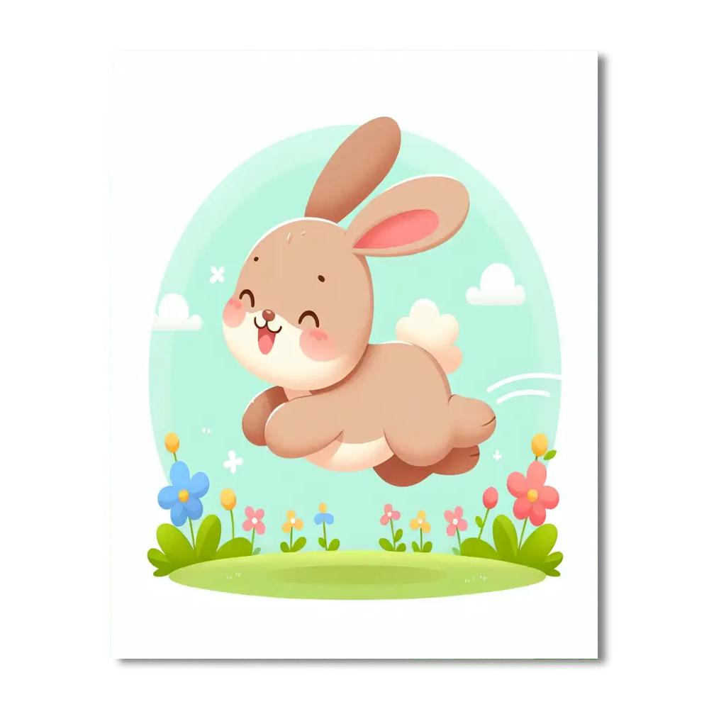 Energetic Bunny Painting By Numbers Kit