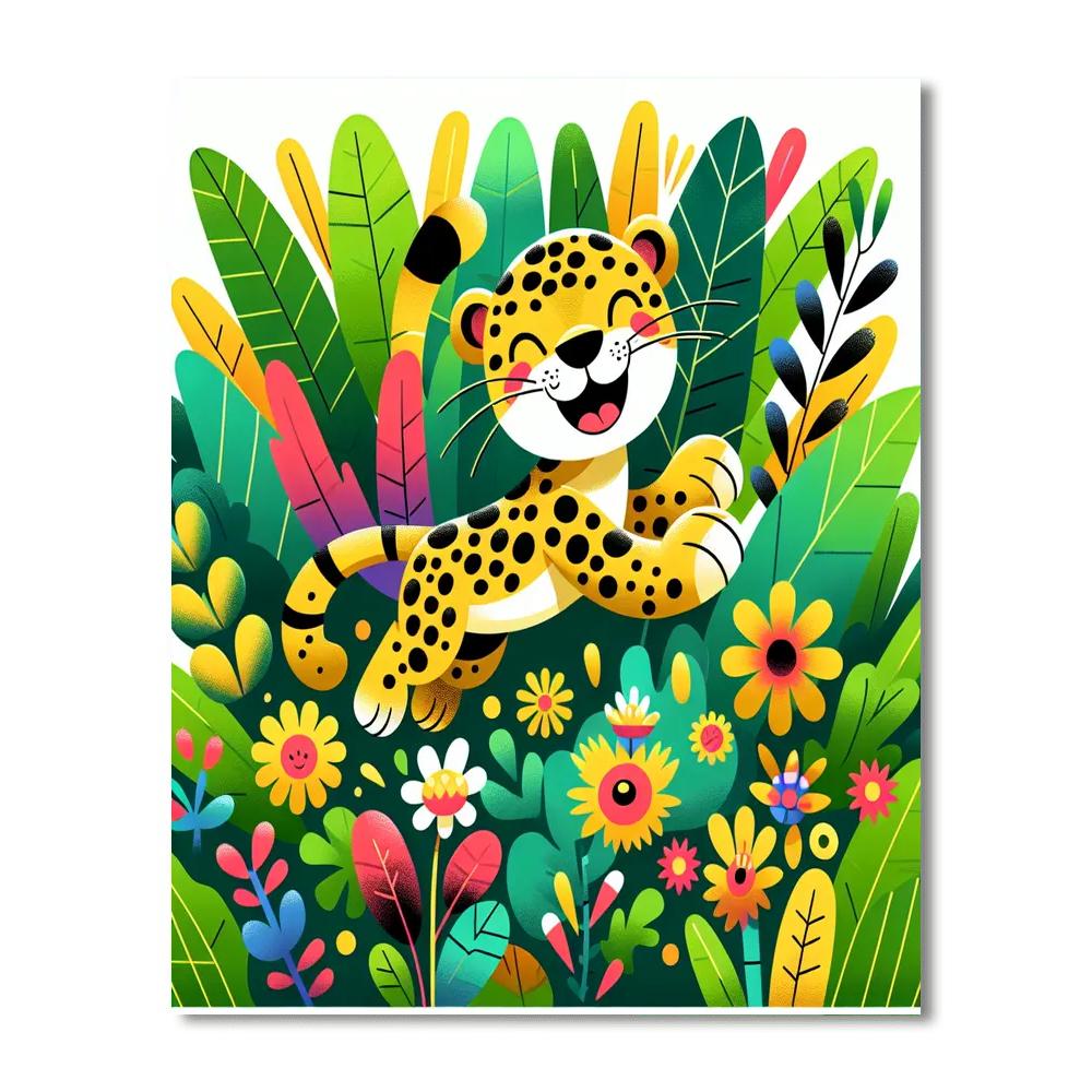 Jumping Jaguar Paint By Number