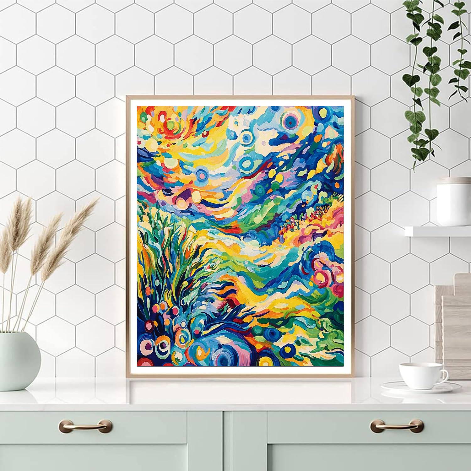 Wassily Kandinsky Inspired Abstract Nature Dance  Paint By Numbers