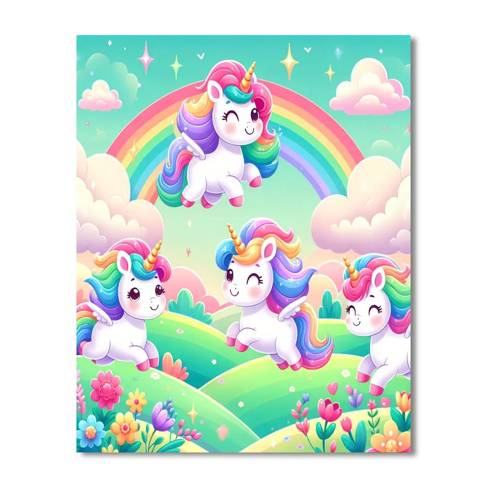 Mythical Unicorns Paint By Numbers Art