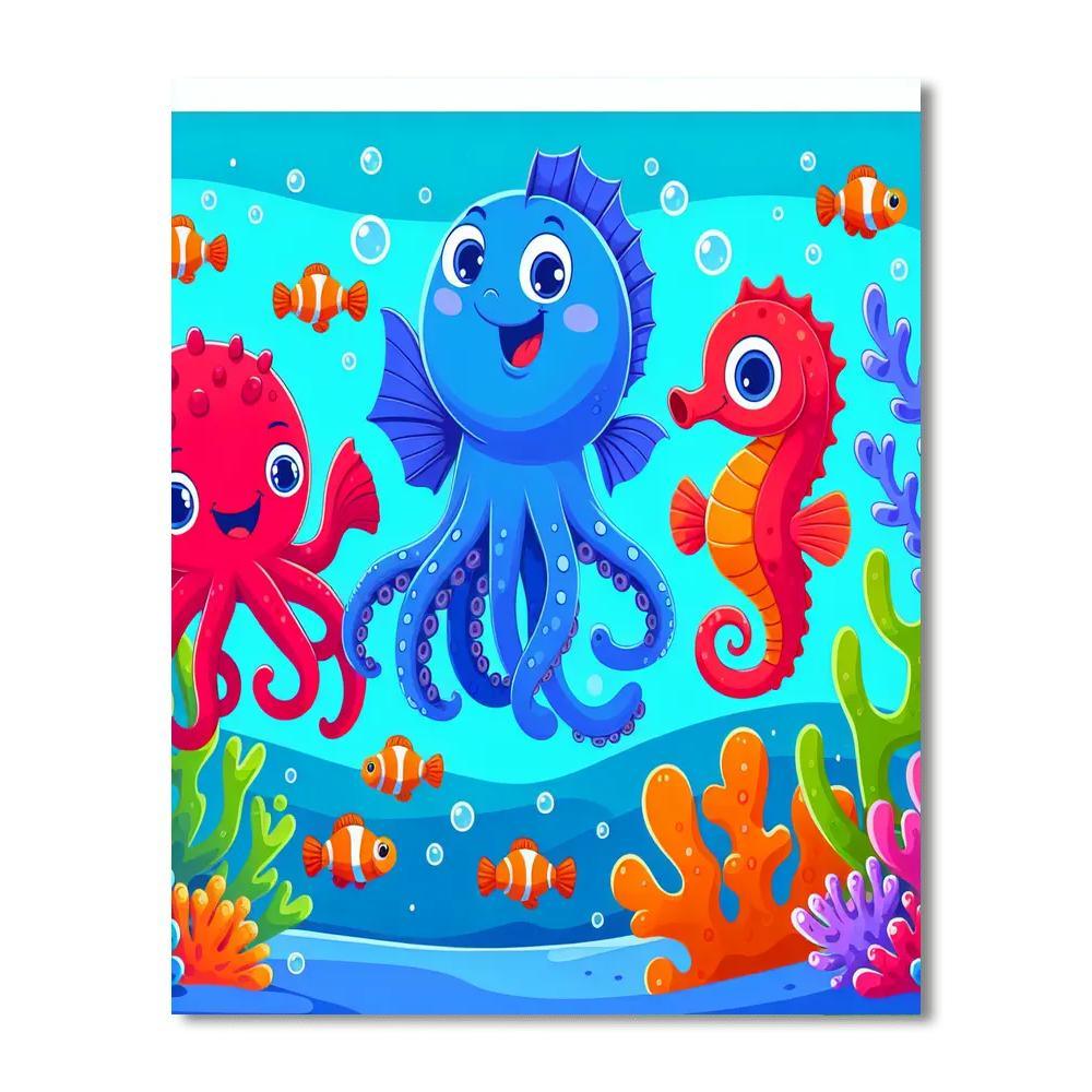 Exploring The Ocean Depths Paint By Numbers Art