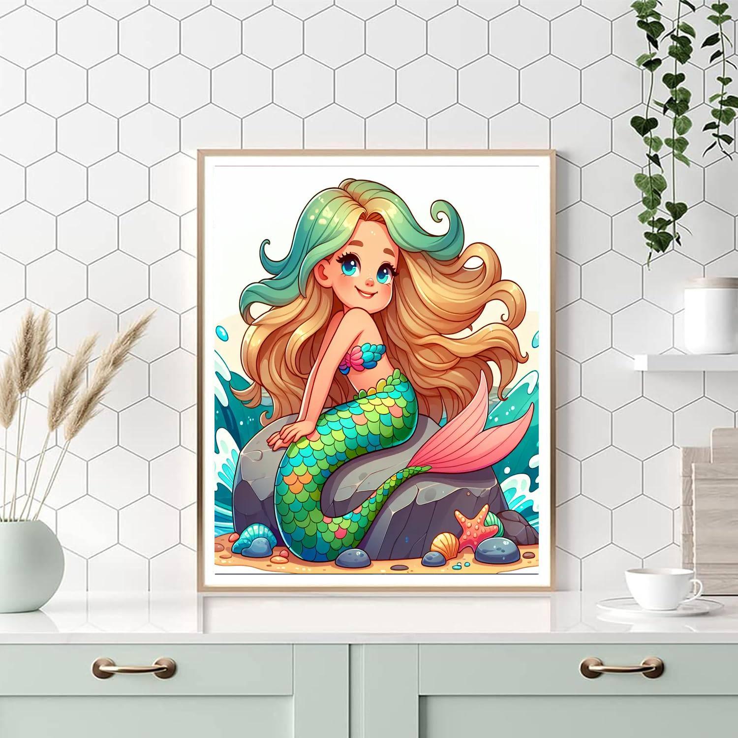 Charming Little Mermaid Paint By Numbers Art