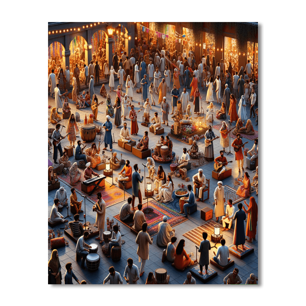 La Fête De La Musique - France Painting By Numbers Kit
