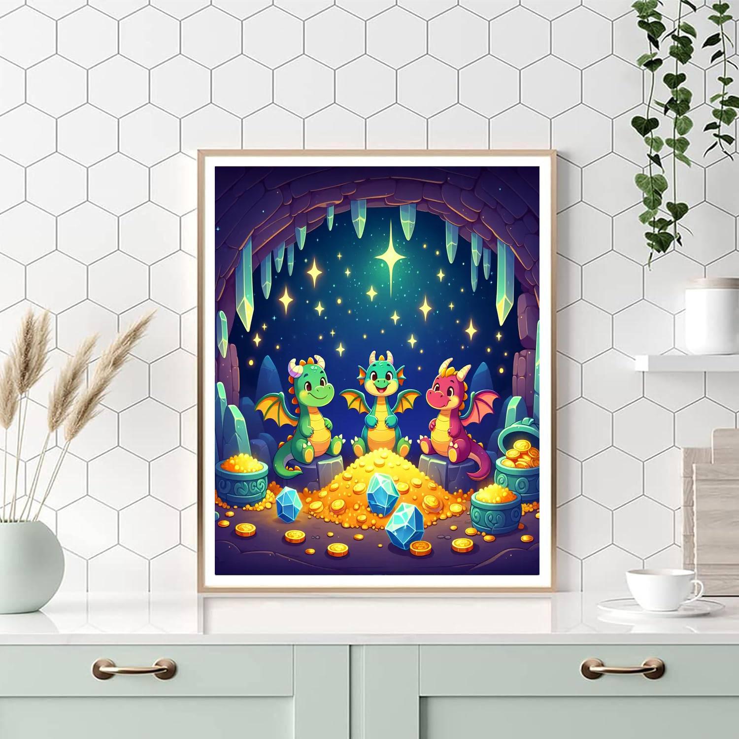 Mystical Dragon's Den Paint By Numbers