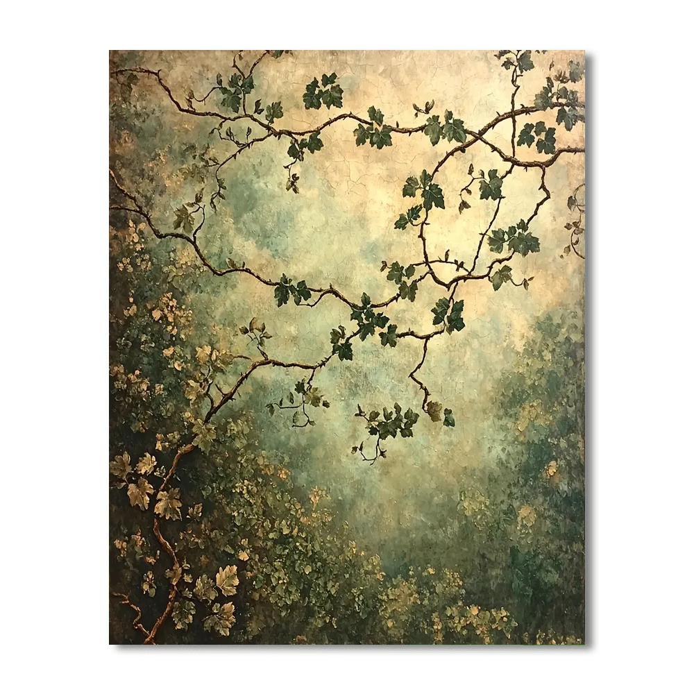 Leonardo Da Vinci Inspired Whispering Vines  Paint By Number