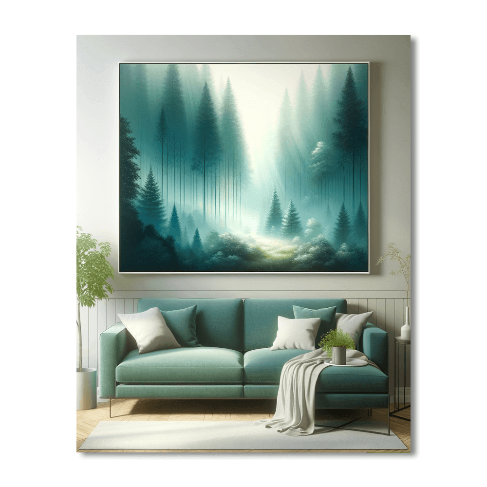 Misty Forest Retreat DIY Paint By Numbers
