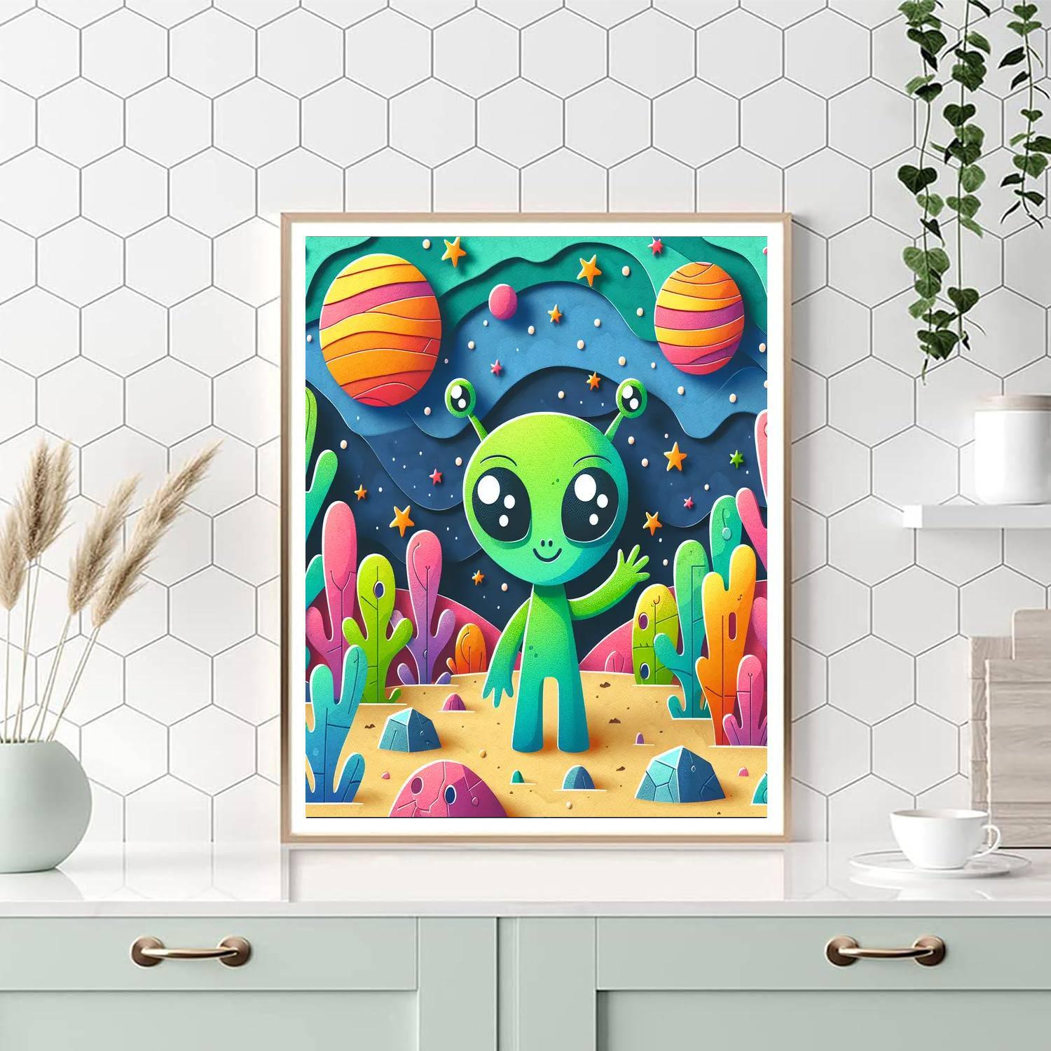 Alien World Number Painting
