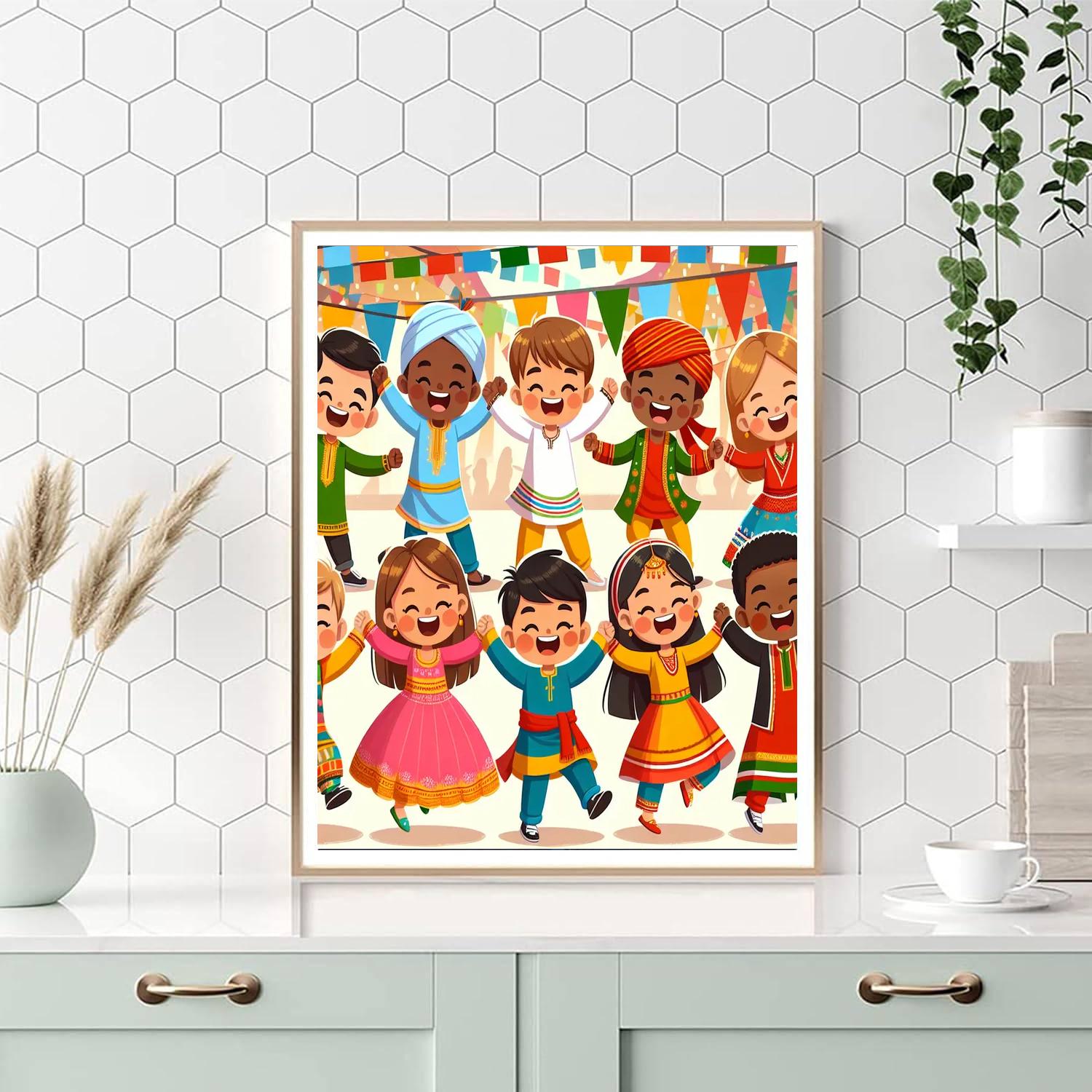 Charming Cultural Festival Number Painting