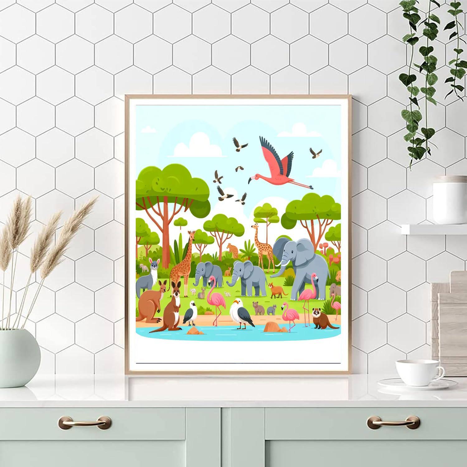 Wild Animal Park Numbered Painting Kits