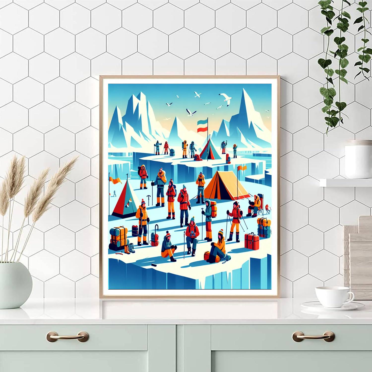 Arctic Explorer's Camp DIY Paint By Numbers