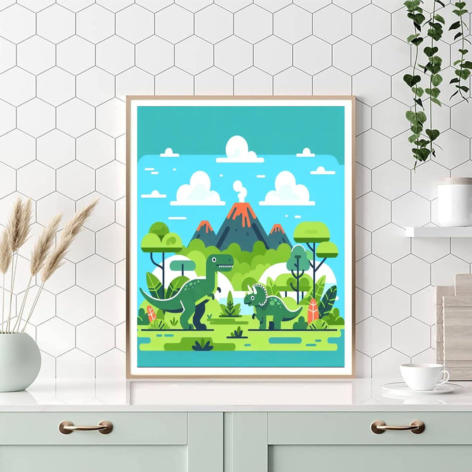 Jurassic Dino Park Paint By Number