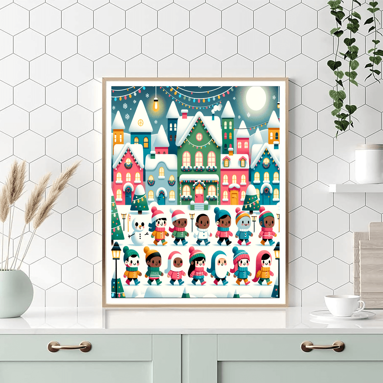 Magical Christmas Village Paint By Number