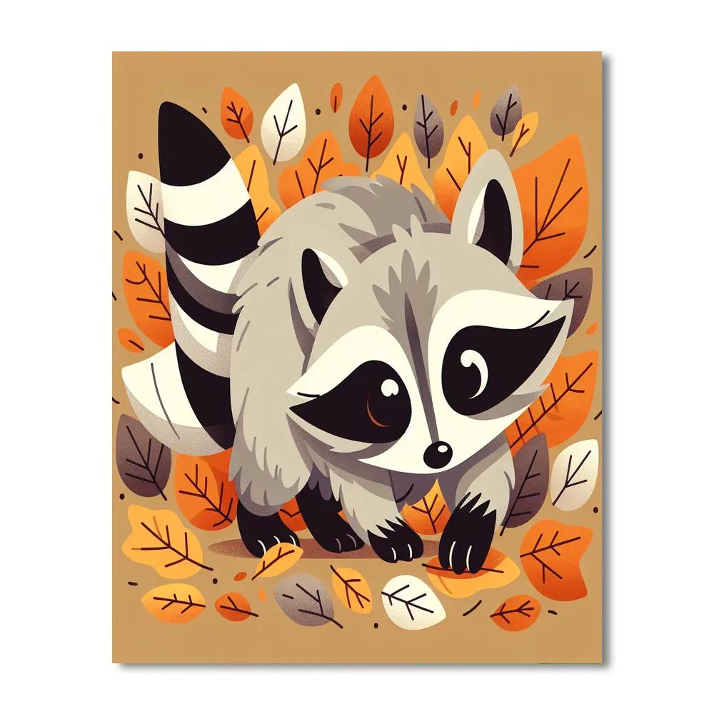 Radiant Racoon Paint By Number