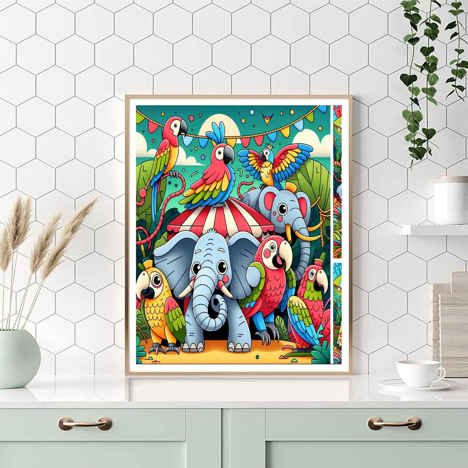 Colorful Carnival Of The Jungle Paint By Numbers Kits