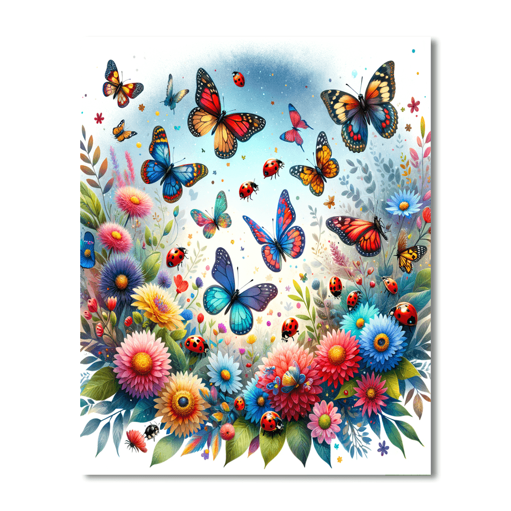 Joyful Garden Creatures Paint By Numbers